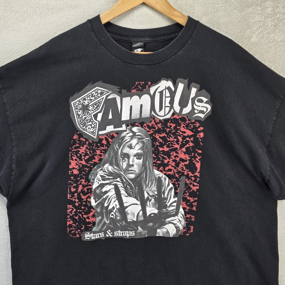 Famous Stars and Straps Short Sleeve Shirt Mens 3XL Y2K Skater Girl Pitchfork